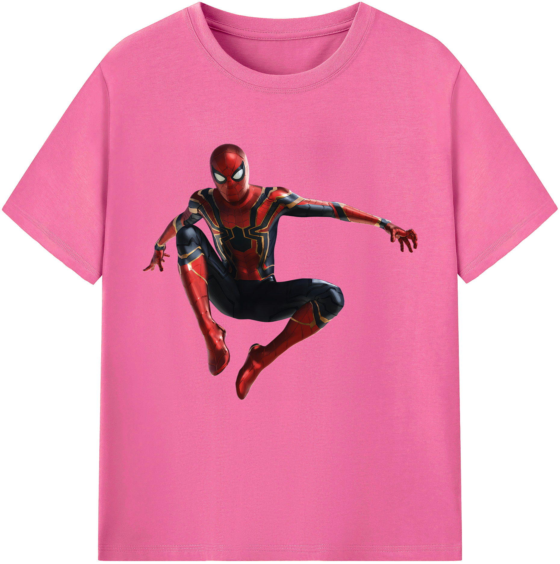 （画像用） Spider Man スパイダーマン レディースカジュアルプリントTシャツ（綿100％）